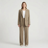 Two-Piece Blazer And Wide-Leg Trouser Set - Margie
