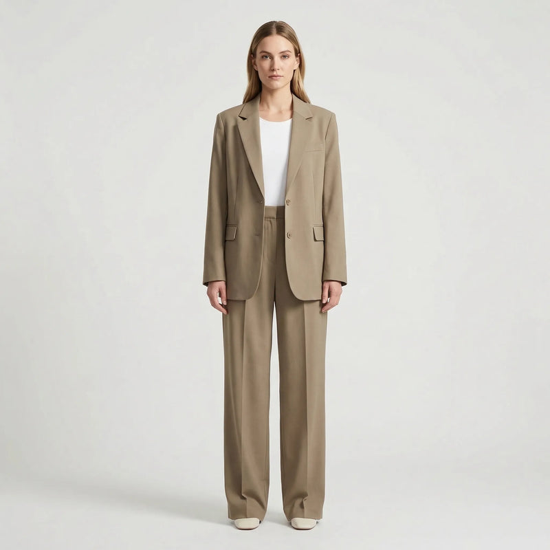 Two-Piece Blazer And Wide-Leg Trouser Set - Margie