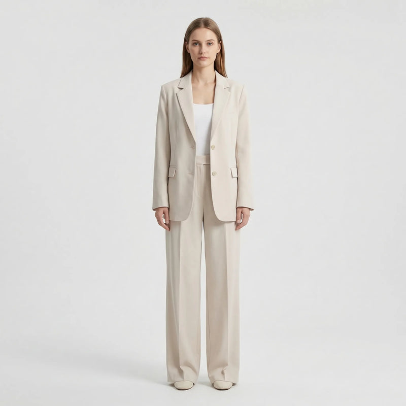 Two-Piece Blazer And Wide-Leg Trouser Set - Margie