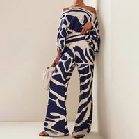 Two-Piece Set With Off-Shoulder Top And Wide-Leg Trousers - Juana