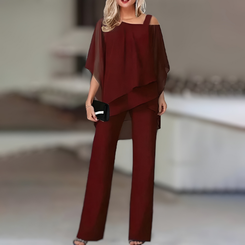 Two-Piece Set With Wide-Leg Trousers - Lula