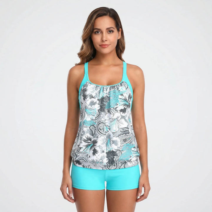 Two-Piece Tankini With Boyshort Bottoms - Rachel