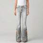Uitlopende Jeans Met Bloemenprint - Janie