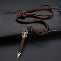 Unisex-Halskette Aus Leder - ArrowCharm 