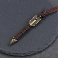 Unisex-Halskette Aus Leder - ArrowCharm 
