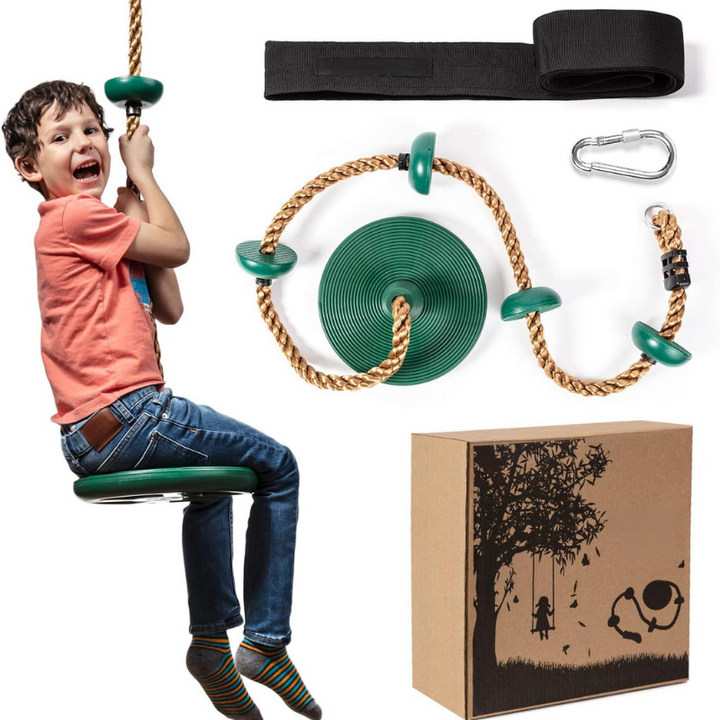Kletterseil & Gartenschaukel mit Plattform – JungleRope