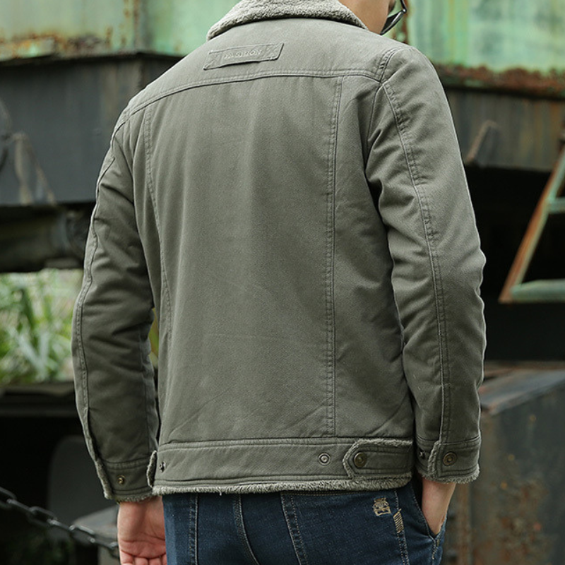 Coole Herrenjacke mit Fellkragen – Lars