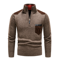 Herren Pullover mit Edge-Zipper-Neck und langem Arm – Cedric