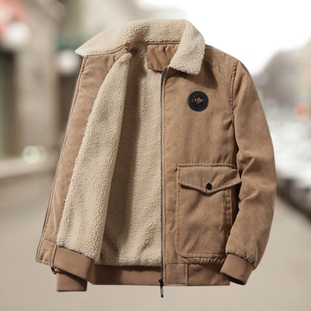 Herren Corduroy Jacke mit Fleece-Futter – Elias