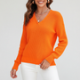 V-Ausschnitt Gestrickter Pullover -  Antonia