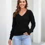 V-Ausschnitt Gestrickter Pullover -  Antonia