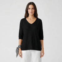 V-Neck Knit Top With Half Sleeves - Kristine