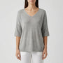 V-Neck Knit Top With Half Sleeves - Kristine