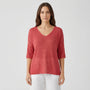 V-Neck Knit Top With Half Sleeves - Kristine