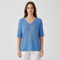 V-Neck Knit Top With Half Sleeves - Kristine