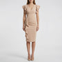 V-Neck Ruffle Midi Dress - Alma