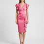 V-Neck Ruffle Midi Dress - Alma