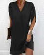 V-Neck Split-Sleeve Midi Dress - Diane