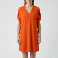 V-Neck Split-Sleeve Midi Dress - Diane