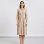 V Ausschnitt Midikleid Mit Knopfleiste - Maxine
