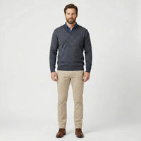 V Ausschnitt Pullover Mit Kragen - Ian