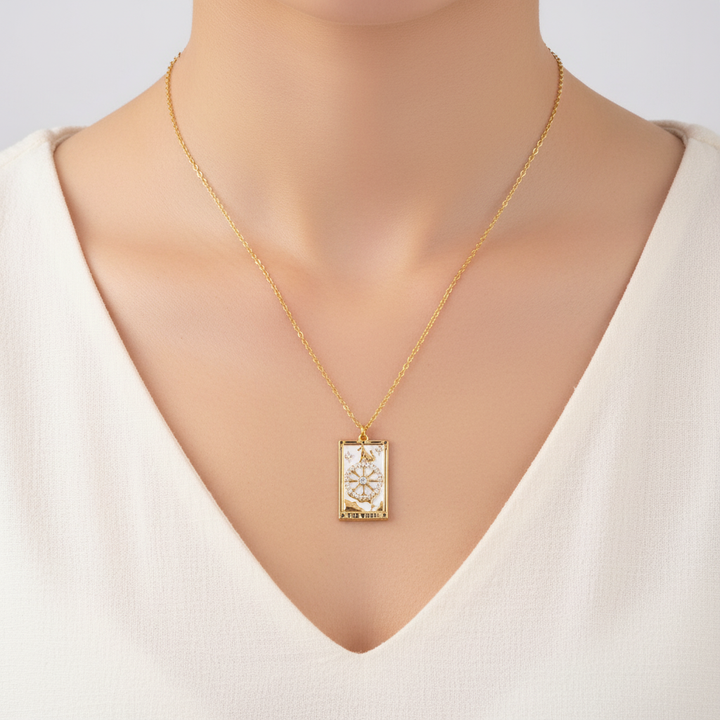 Vergoldete Tropfen-Halskette - TarotJewelry 