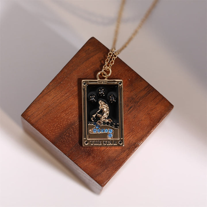 Vergoldete Tropfen-Halskette - TarotJewelry 