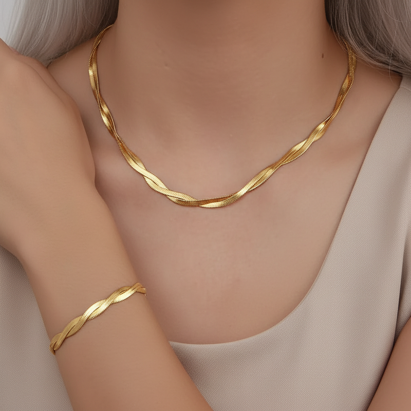 Vergoldetes Armbandset - GoldGlimmer 