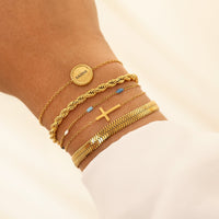 Vergoldetes Edelstahlarmband - CrossJewelry 