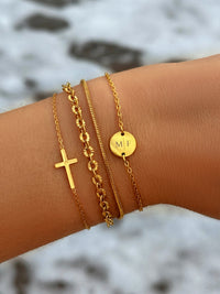 Vergoldetes Edelstahlarmband - CrossJewelry 