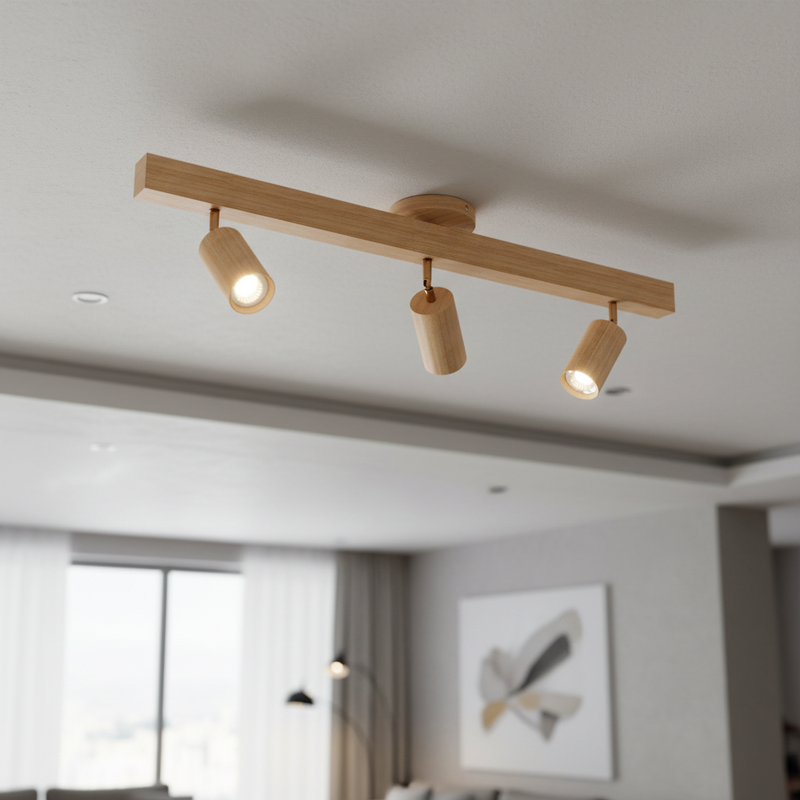 Verstellbare Spotleuchte Holz - Ecobeam