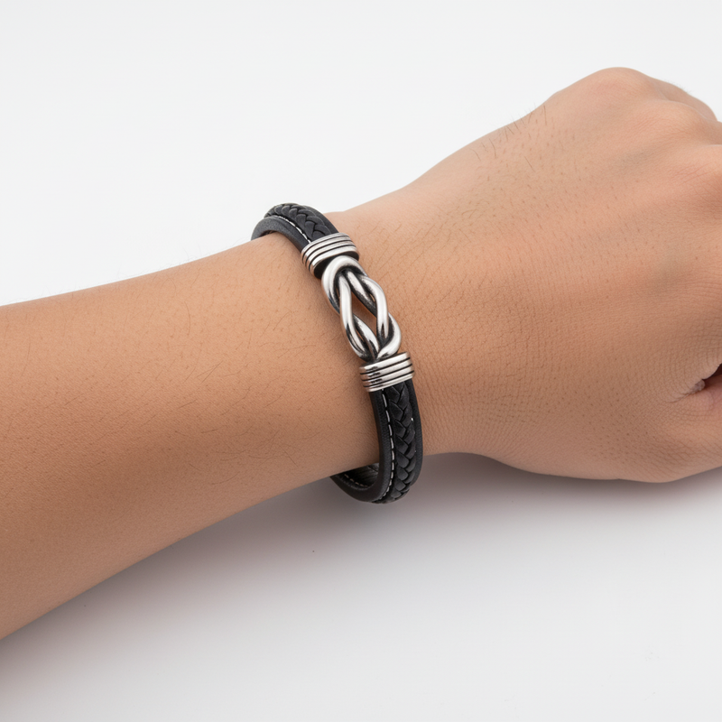 Verstellbares Lederarmband - KnotFashion 