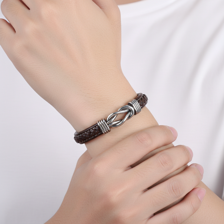 Verstellbares Lederarmband - KnotFashion 