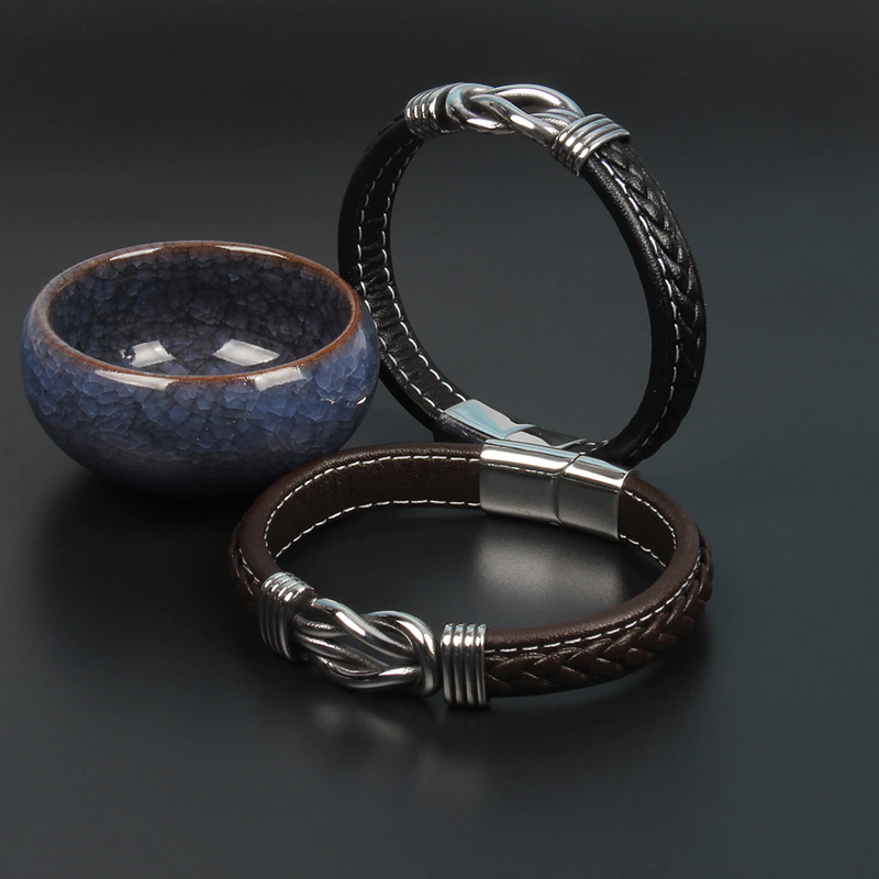 Verstellbares Lederarmband - KnotFashion 
