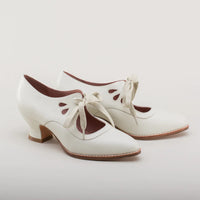 Vintage-Inspired Lace-Up Heeled Shoe - Virginia