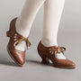 Vintage-Inspired Lace-Up Heeled Shoe - Virginia