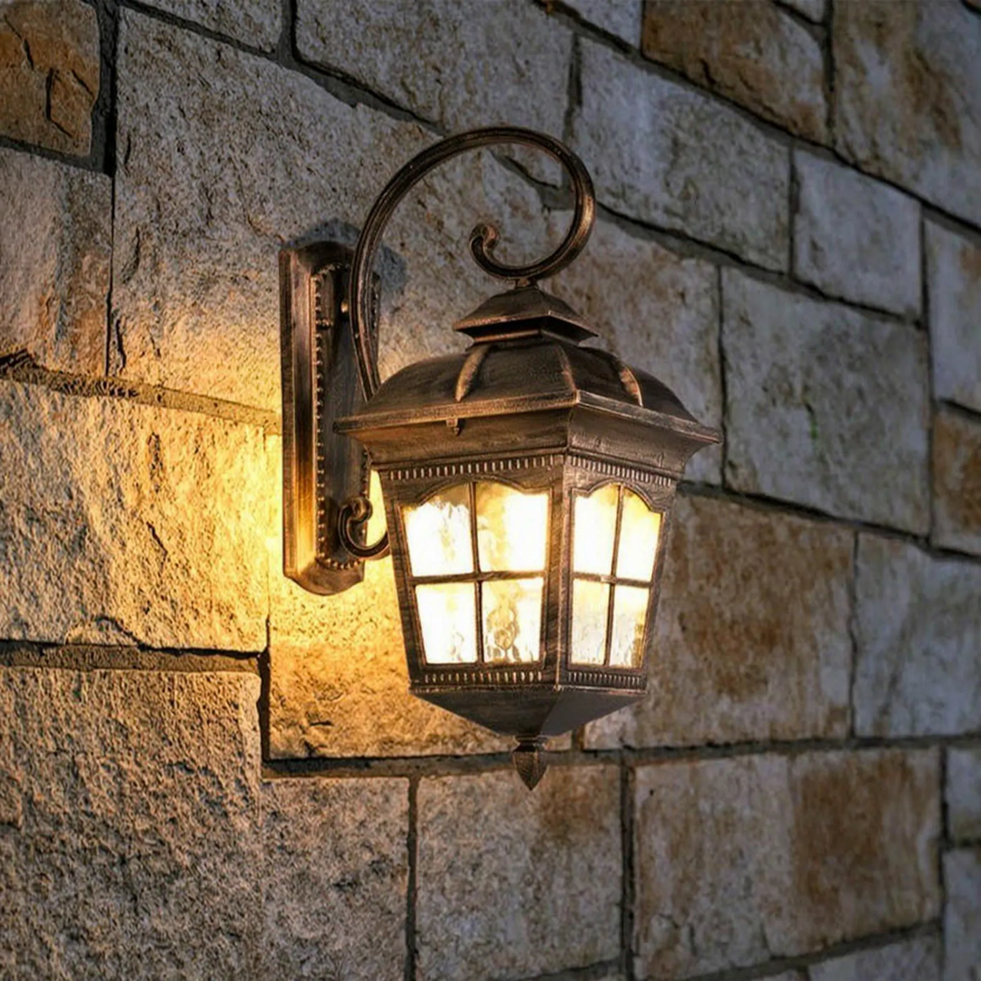 Vintage-Style Outdoor Wall Lantern -  Lumevara