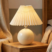 Vintage Pleated Shade Table Lamp -  Plissara
