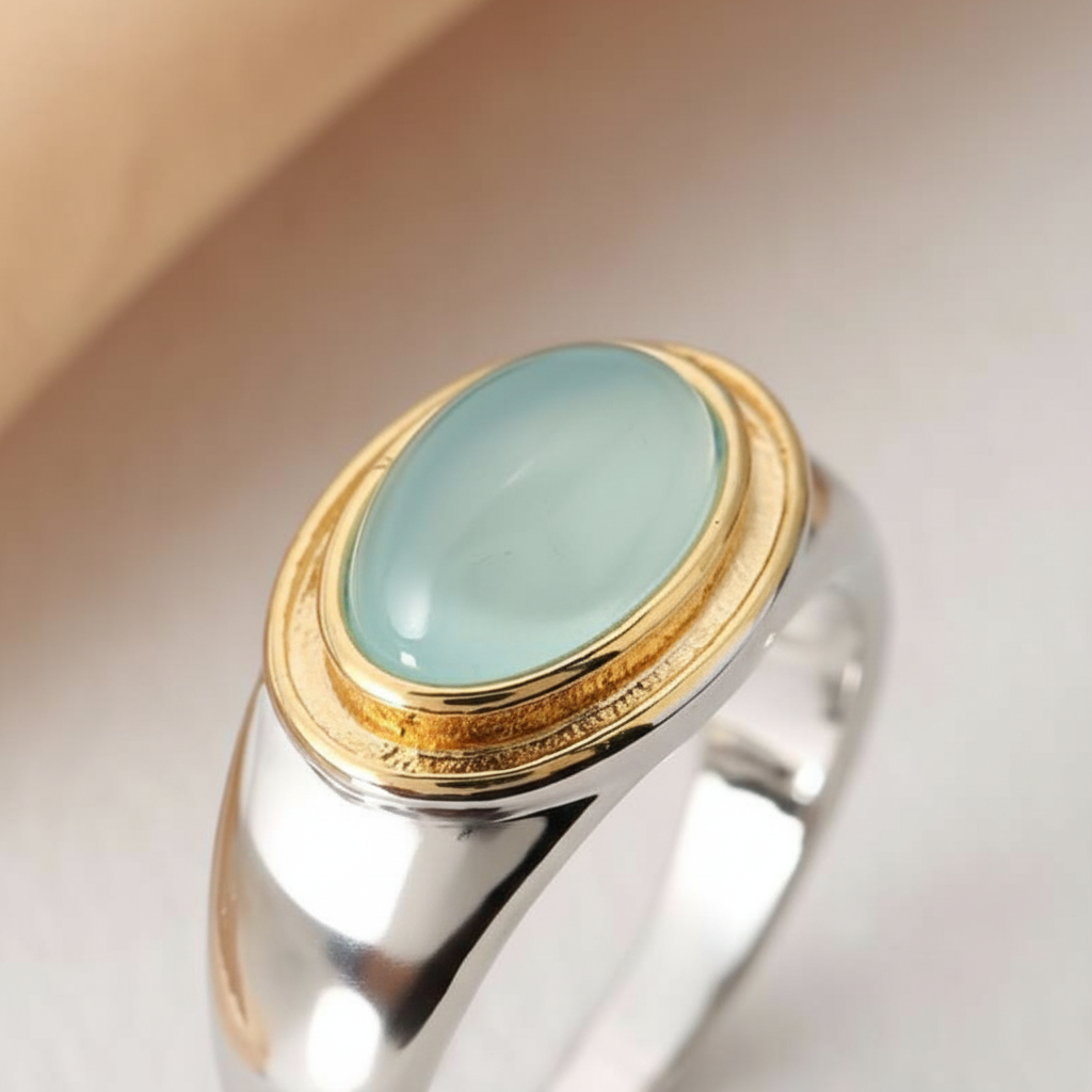 Vintage Ring Mit Grünem Stein - LyaRing 