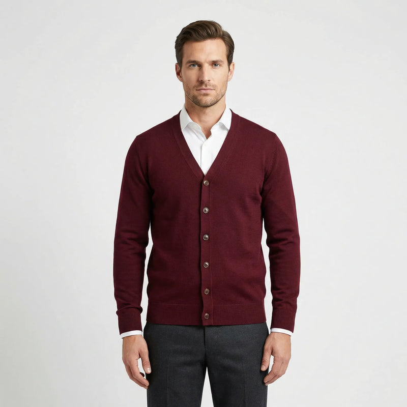 Vorgeformte V Hals Strickjacke - Gino