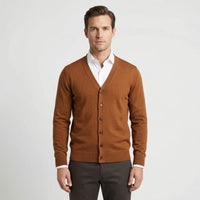 Vorgeformte V Hals Strickjacke - Gino