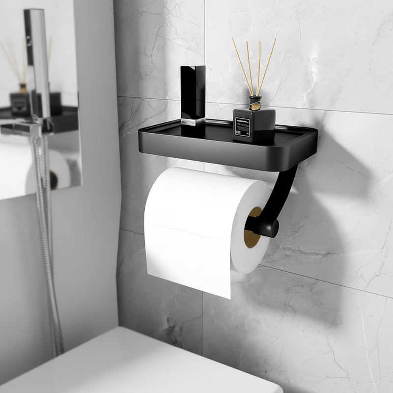 Wandmontierter Toilettenpapierhalter - AeroTray