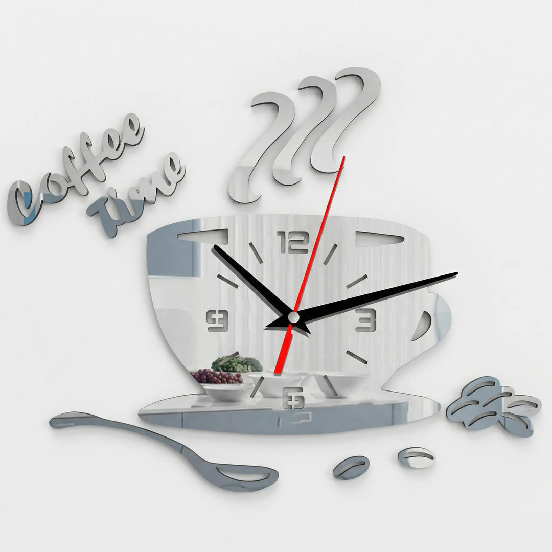Wanduhr In Kaffeetassenform - Caffiora