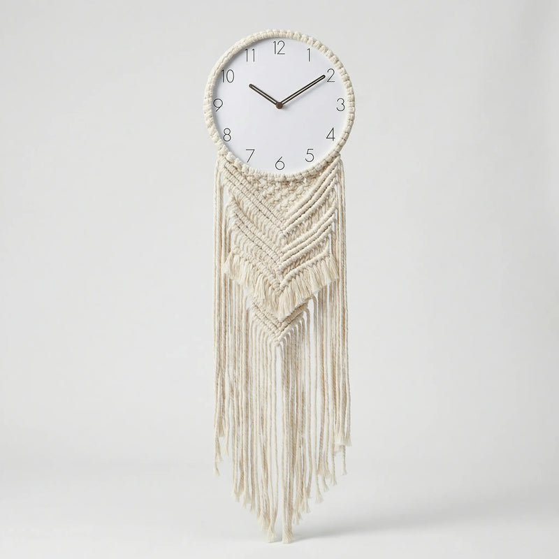 Wanduhr Mit Knüpfdetails - BohemaClock