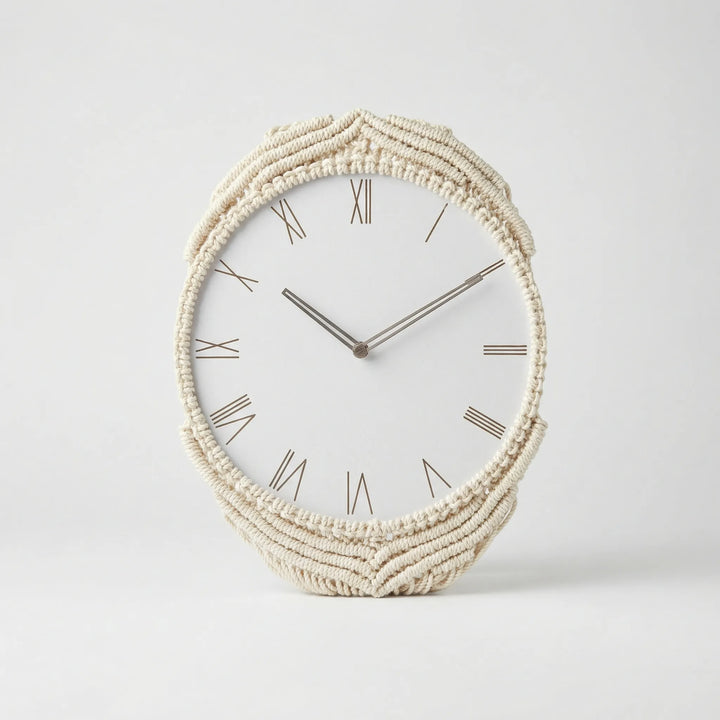 Wanduhr Mit Knüpfdetails - BohemaClock