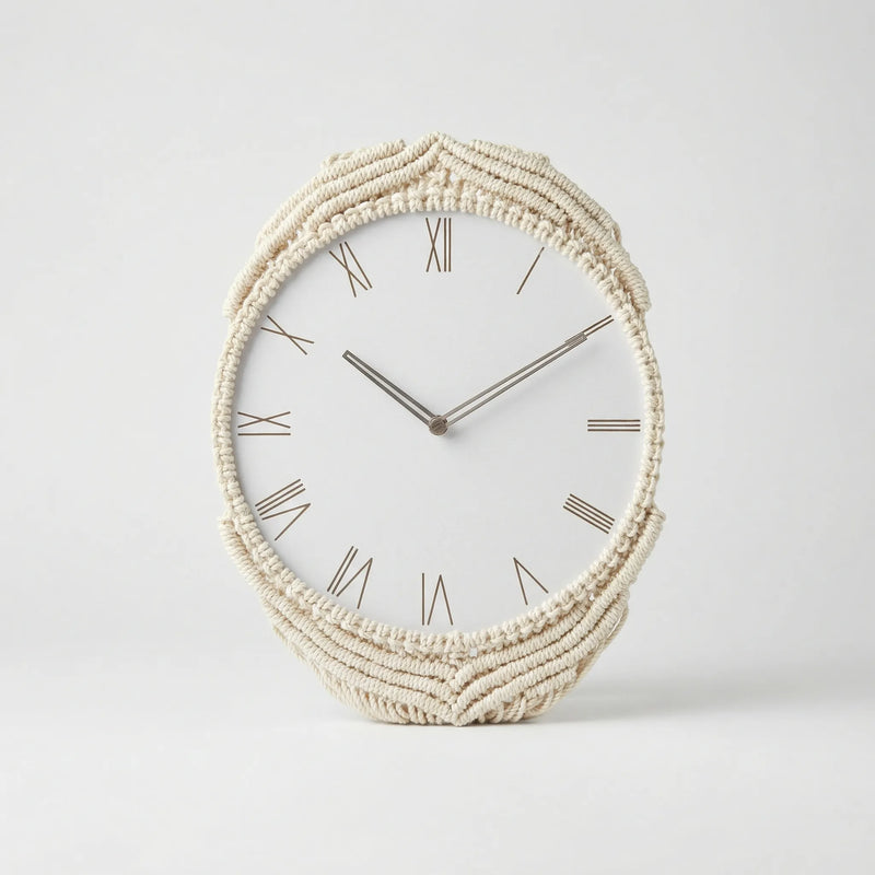 Wanduhr Mit Knüpfdetails - BohemaClock