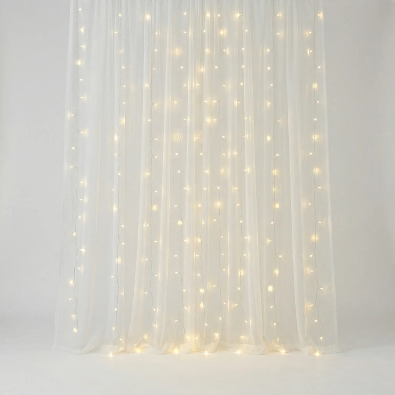 Warm Wit LED-Lichtgordijn Voor Binnen En Buiten - Glowdrop