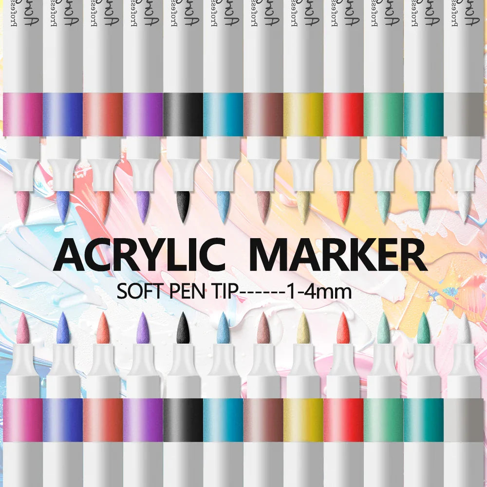 Wasserbasierte Acrylmarker Mit Weicher Spitze - Tintaro