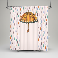 Wasserdichte Duschvorhang Matte - Raindroply