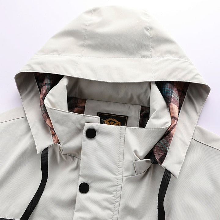 Water-Resistant Men's Jacket With Detachable Hood - Isaac